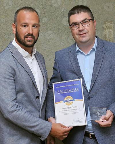 Dobitnik priznanja najboljem menadžeru